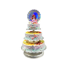 味美特“艾利儿公主”(含架子押金200元)，公主是玩具插件哦，不可食用-架子蛋糕至少提前2天预定-及时添加客服微信咨询