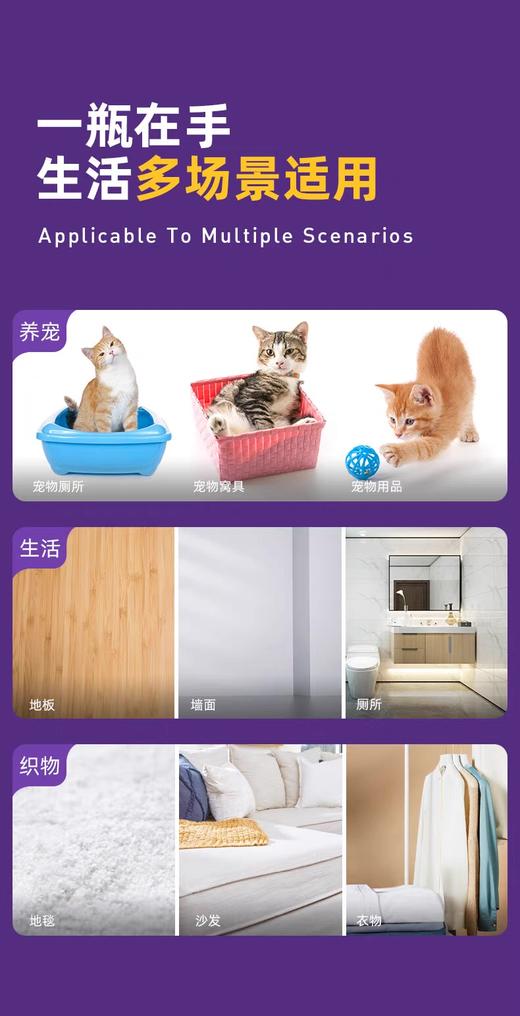 多美洁Urineoff解尿素狗猫尿除味剂生物酶宠物除臭剂除猫尿味喷雾 商品图1