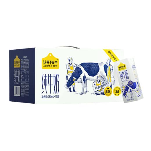 认养一头牛3.6g蛋白纯奶250ml*12盒 商品图4