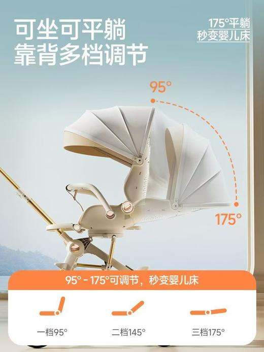 飞鸽遛娃神器轻便折叠双向减震景观手推车 商品图2