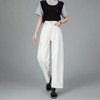 轻奢定制四面弹光学白九分直筒阔腿裤 商品缩略图0