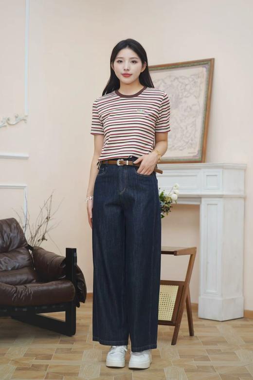 S2M2现货 臣禾	【天丝棉牛仔裤】腔调阔腿裤	JZ251060173  商品图3