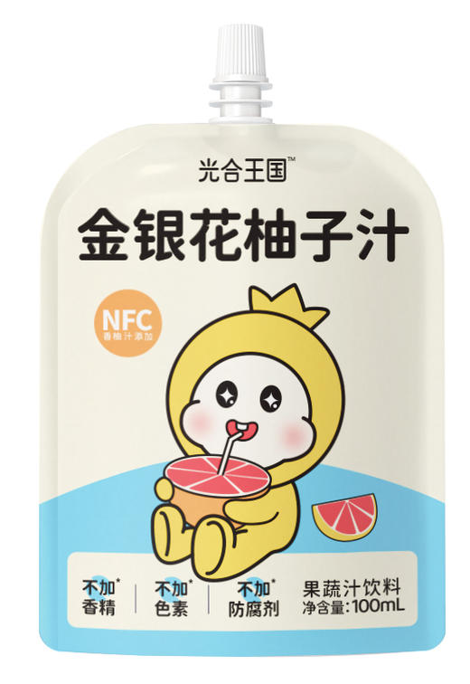 严选 | 光合王国金银花西柚汁100g*13袋/箱 酸酸甜甜 四季常润 商品图2