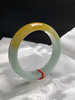 612741，54.7圈口，冰飘黄翡正圈平安镯，半截黄翡半截晴底，半山半水色，种老水足 商品缩略图1