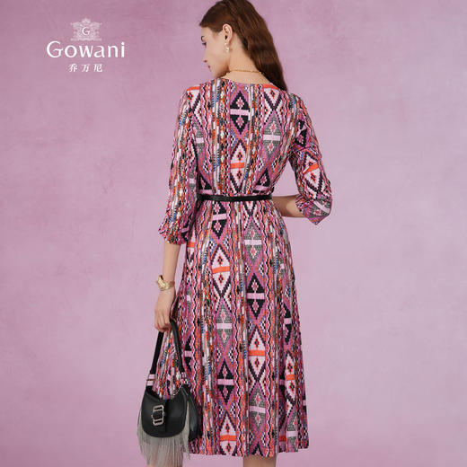 乔万尼新款真丝连衣裙桑蚕丝气质小众设计师EM2E898 商品图4