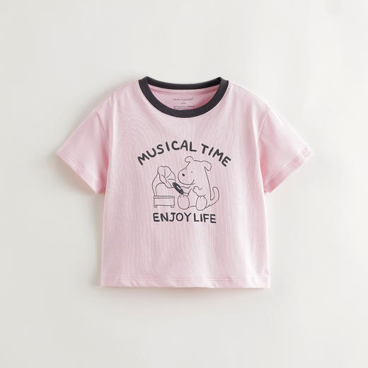 【凉感亲肤】马克珍妮男女童快乐小熊短袖T恤 宝宝夏装新款550583 商品图2