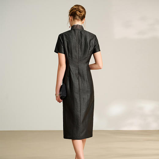 TANGY Collection天意商场款民族风复古立领连衣裙L252813 商品图2