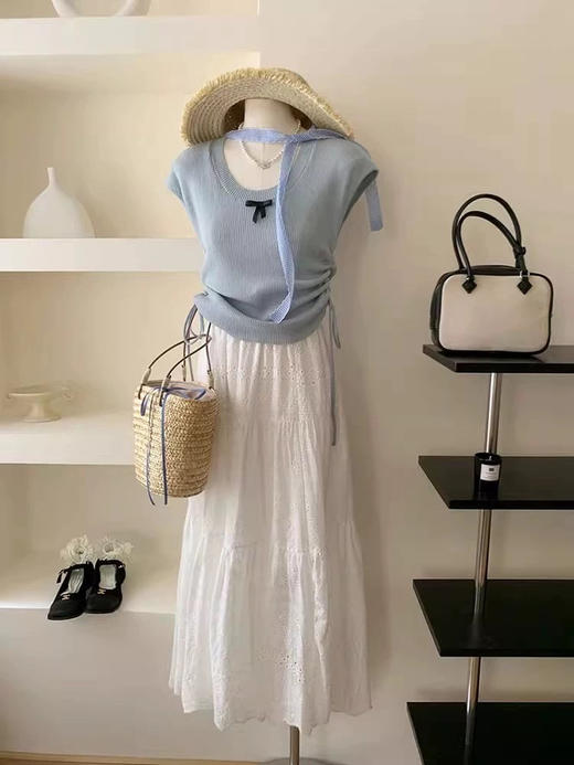 奶蓝色小飞袖蝴蝶 商品图0