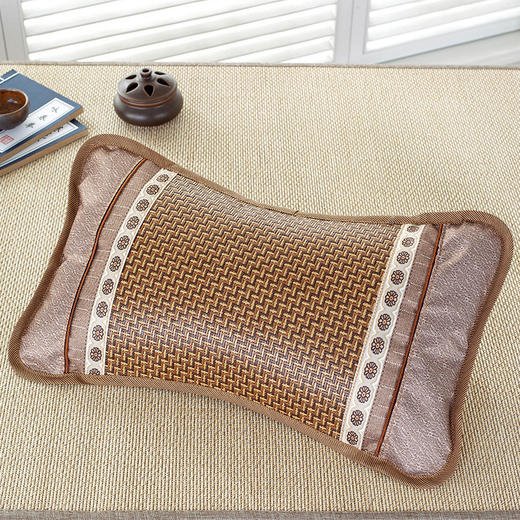 【新夏天然凉枕】夏凉枕印尼藤枕 天然茶香枕 透气牛皮藤凉枕 夏季茶叶枕 冰丝凉席可拆洗枕头 商品图7