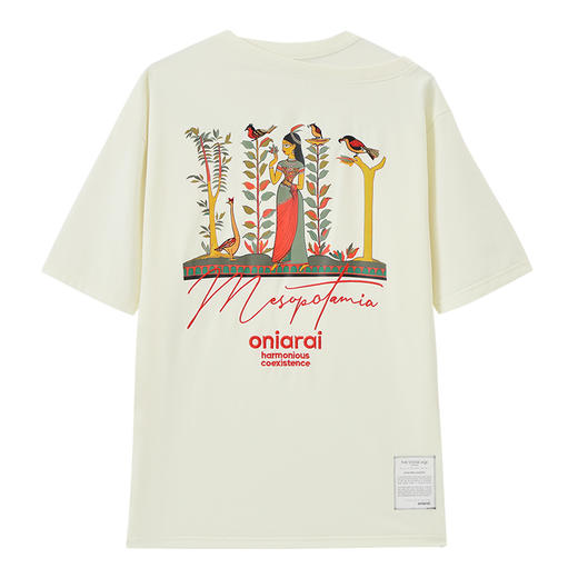 ONIARAI/鬼洗 伊南娜綉花双罗纹领Sorona休闲T恤 A840016 商品图9