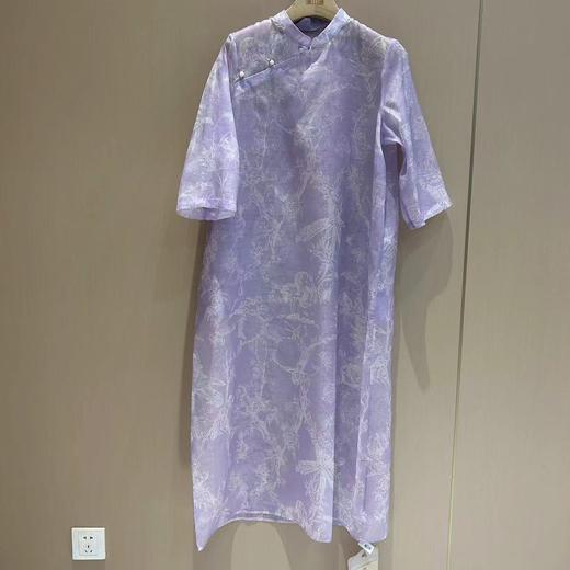 【线上专属】斜襟连衣裙(24707755紫薄汗) 商品图0