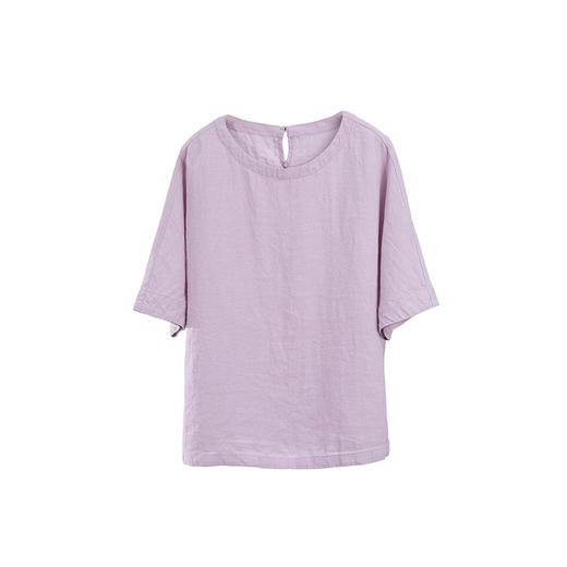 绽放旅行女装169朵/冰镇小衫超细高支汉麻一字领连身袖中袖衬衫 商品图4