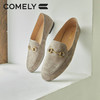 康莉KYQ3A016平底乐福鞋春新款宽版真皮羊皮软底女士一脚蹬小皮鞋 商品缩略图2