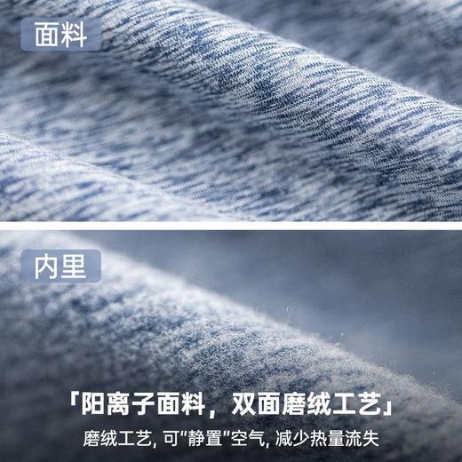 工装优选 美式复古双面绒磨毛长袖T恤保暖内搭圆领打底衫男秋冬季 商品图2