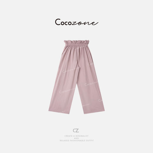 COCO ZONE 刘一一【欧若风】波浪边高腰松紧系带休闲裤CD1A0665 商品图1