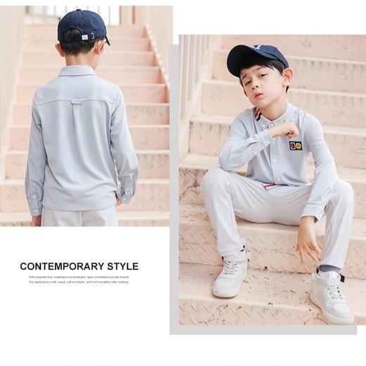 百乐图 儿童长袖  领口斜条纹 31118357 商品图3