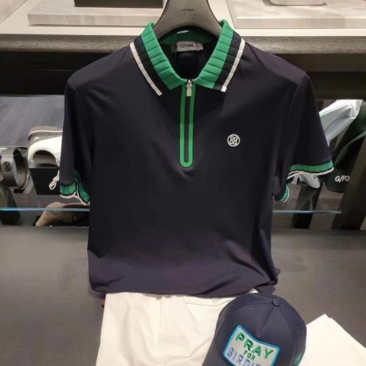 G家男士新款撞色拉链短袖polo吸湿排汗商务休闲都可M222115 商品图0