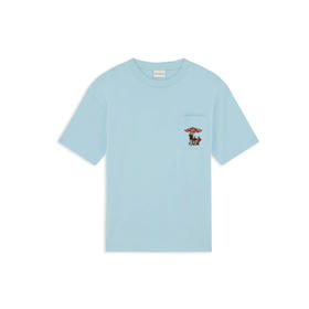 Drole De Monsieur Le T-Shirt Parasol 俱乐部刺绣口袋短袖T恤