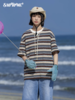 早乙女惠子saotome/STMDX252129/绑带肌理条纹短袖T恤 商品缩略图0