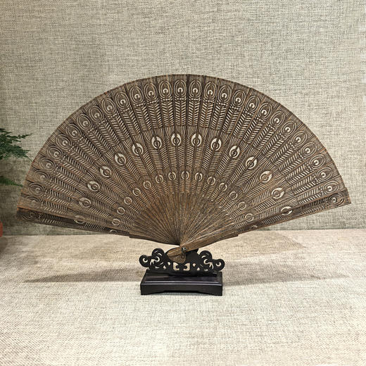 孔雀/嫦娥°镂空绿檀扇 商品图1