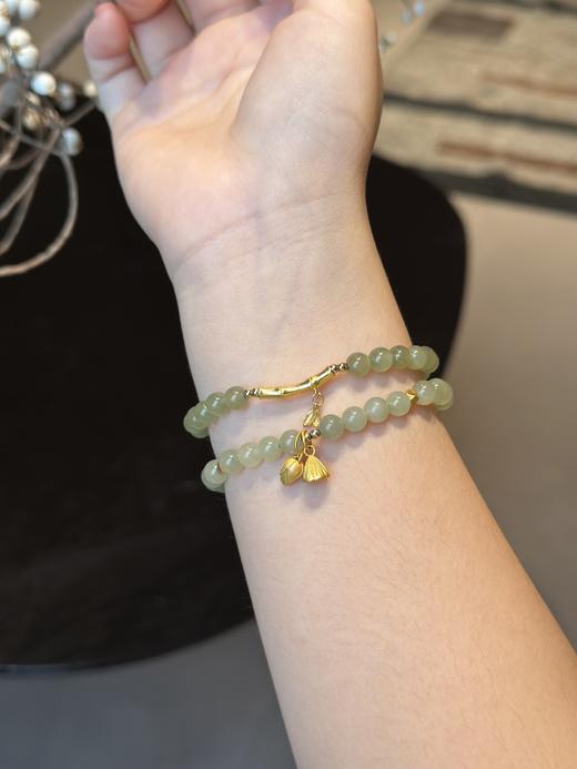 花痴原创设计高品质和田玉国风首饰～单戴叠戴都简约耐看！质地、色泽、水头都非常好！吸睛设计款～搭配新中式美衣太合适啦～ 商品图8