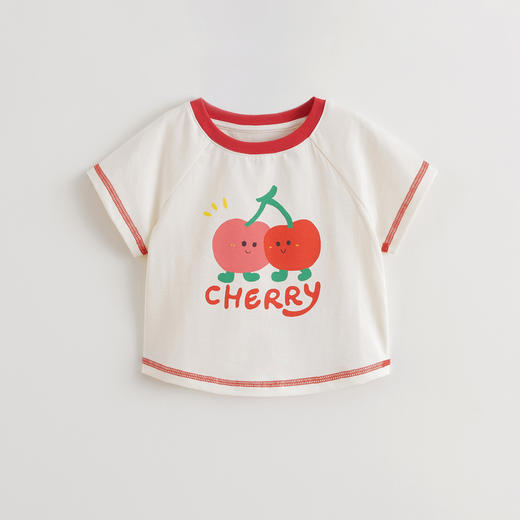 【凉感衣】马克珍妮女童萌趣果蔬短袖T恤 宝宝上衣夏装新款550765 商品图2