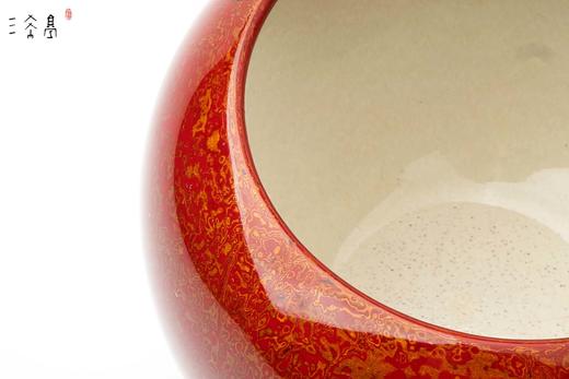 三希堂  流霞系列  中国红大漆建水 商品图5