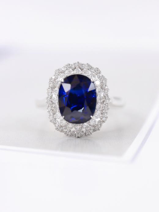 2.6ct刻面蓝宝石戒指吊坠 商品图0