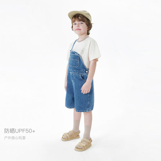 [棉感速干]马克珍妮男童卡通猫狗防晒短袖T恤 宝宝夏装新款550552 商品图1