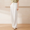 【白色高腰垂坠直筒阔腿裤】EITIE爱特爱通勤显瘦2025夏季新款B2505608 商品缩略图2