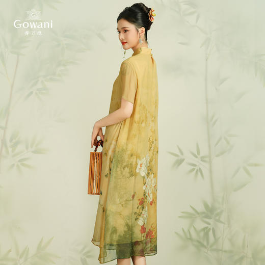 乔万尼真丝连衣裙100%桑蚕丝新中式国风设计EM2E778 商品图4