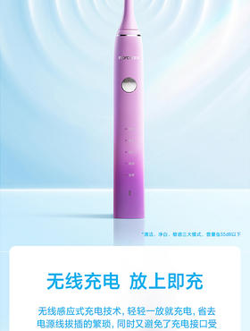 飞科（FLYCO）电动牙刷 男女款全自动声波震动软毛牙刷FT7105浪漫粉【分仓直发，72小时发货，周末节假日不发货】