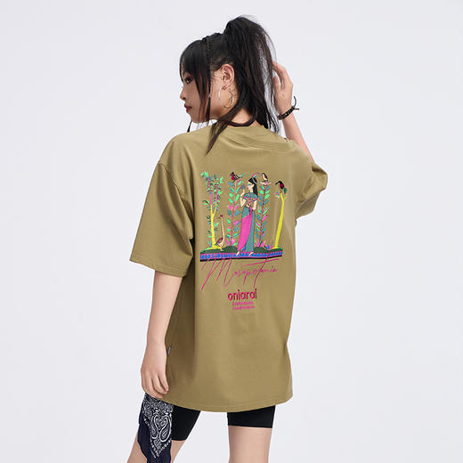 ONIARAI/鬼洗 伊南娜綉花双罗纹领Sorona休闲T恤 A840016 商品图5