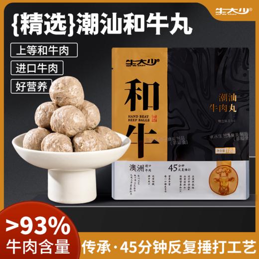 【潮汕匠造·93%真和牛肉丸·出口品质】潮到爆汁正宗潮汕和牛牛肉丸手打牛丸火锅烧烤煮汤6袋装 商品图0