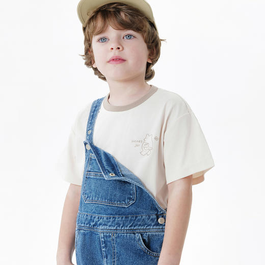 [棉感速干]马克珍妮男童卡通猫狗防晒短袖T恤 宝宝夏装新款550552 商品图3