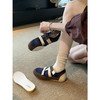 羊皮版韩版魔术贴玛丽珍鞋！2025新款女款拼色休闲芭蕾鞋小众内增高平底单鞋！ 商品缩略图0