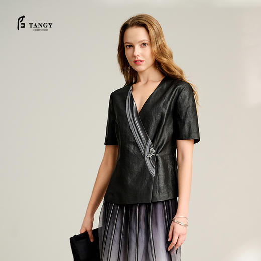 TANGY Collection天意雪傍系列莨绸休闲女士衬衫L252007 商品图0