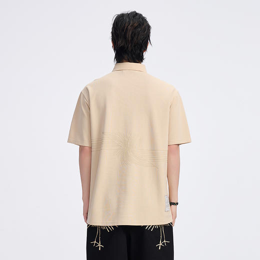 ONIARAI/鬼洗古石器时代幻想蕨类植物图腾圆摆休闲马球衫 A840013 商品图2