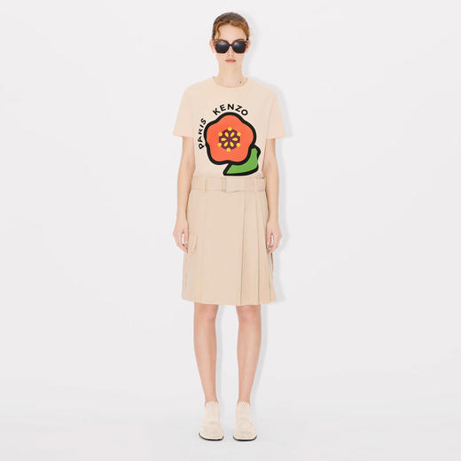 KENZO 高田贤三 女士徽标印花棉质圆领短袖T恤 粉色 FF52 TS168 4SO 07 商品图3