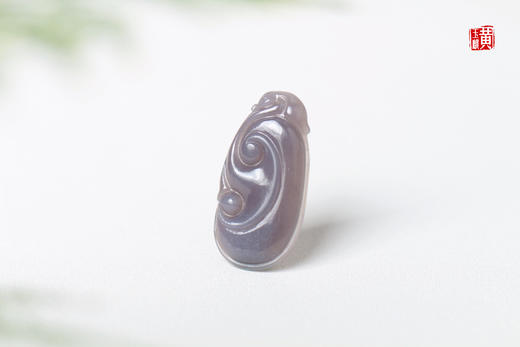 和田玉烟紫玉【吉祥如意】吊坠 配精美挂绳 商品图2