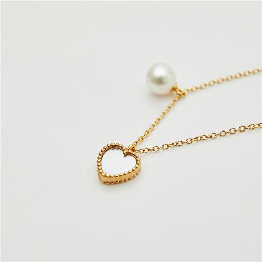 Pearl moments南红 黑玛瑙/黑贝母/南红小心心天然淡水珍珠项链【该商品不支持用券】 商品图9