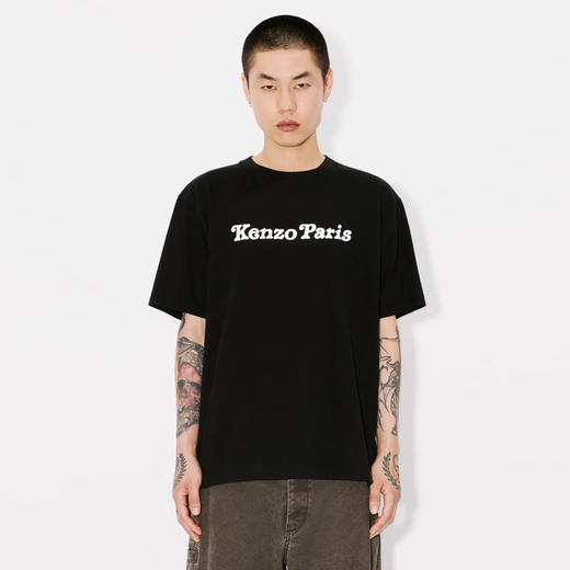 KENZO 高田贤三 男士老虎徽标印花棉质圆领短袖T恤 黑色 FF58 TS481 4SG 99J 商品图1