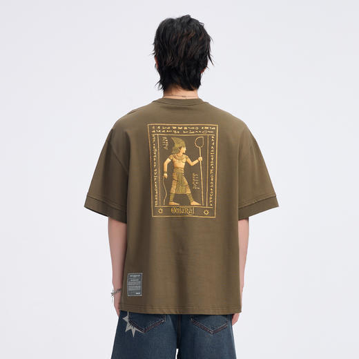 ONIARAI/鬼洗 恩嫩塔尔西罗纹袖口宽松T恤 A840015 商品图5