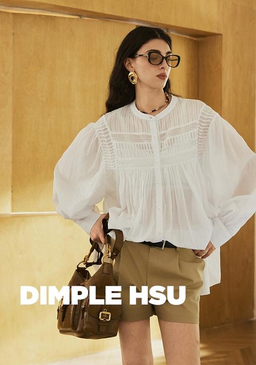 美洋同款轻薄如丝丝棉娃娃风琴透气衬衫 商品图1