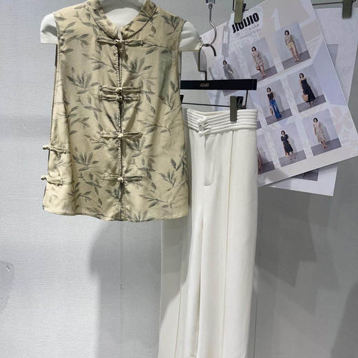 洛诗琳40826古韵新中式马甲2025夏季改良款国风真丝马甲上衣0656 商品图4