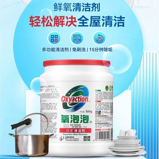 氧泡泡鲜氧颗粒 厨房专用蔬果茶杯奶瓶水杯 除垢去油除菌 500g桶装 商品图1