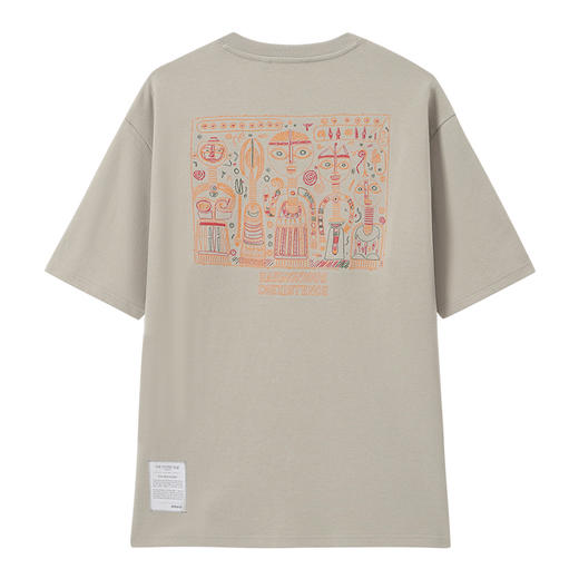 ONIARAI/鬼洗 后现代主义抽象美索不达米亚智人罗纹圆领休闲T恤 A840014 商品图9