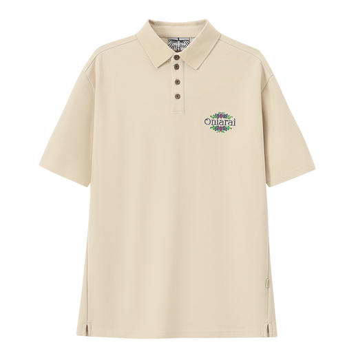 ONIARAI/鬼洗古石器时代幻想蕨类植物图腾圆摆休闲马球衫 A840013 商品图8