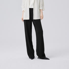 【商场同款】伊芙丽轻薄百搭抽绳系带休闲裤女2024秋装1F4550321S