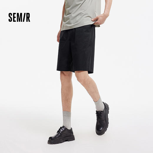 舒服裤|商场同款森马休闲短裤男2025夏新款纯色宽松直筒裤四分长 商品图1